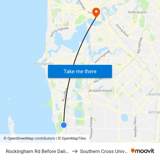 Rockingham Rd Before Dalison Av to Southern Cross University map