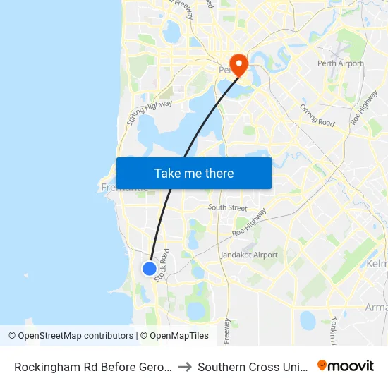 Rockingham Rd Before Gerovich Wy to Southern Cross University map