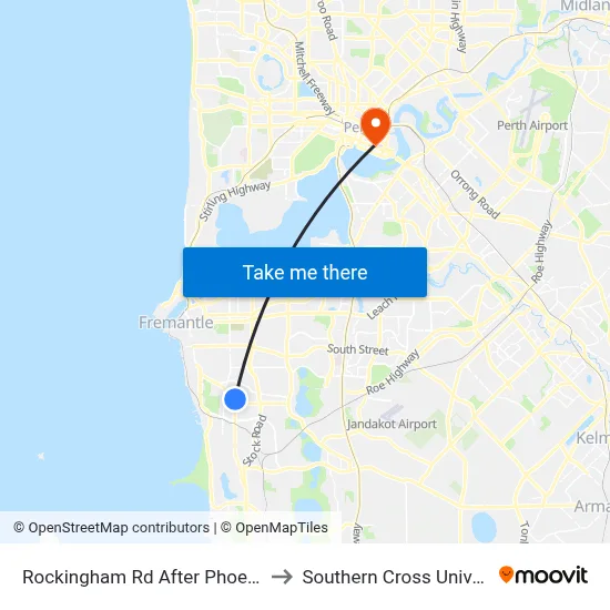Rockingham Rd After Phoenix Rd to Southern Cross University map