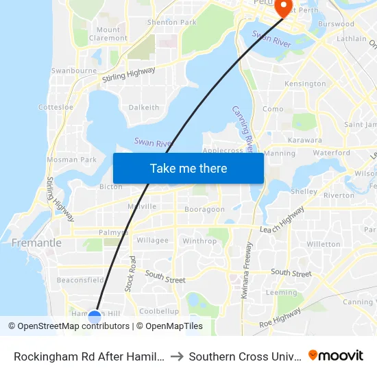 Rockingham Rd After Hamilton Rd to Southern Cross University map