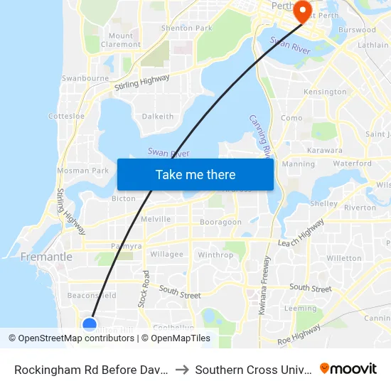 Rockingham Rd Before Davilak Av to Southern Cross University map