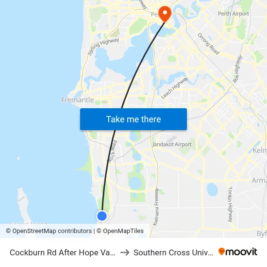 Cockburn Rd After Hope Valley Rd to Southern Cross University map