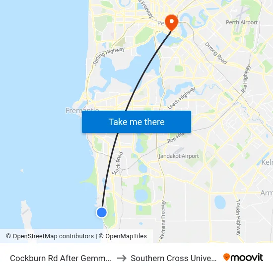 Cockburn Rd After Gemma Rd to Southern Cross University map