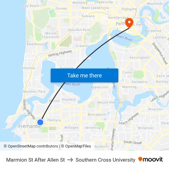 Marmion St After Allen St to Southern Cross University map