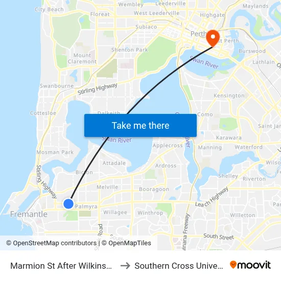 Marmion St After Wilkinson St to Southern Cross University map