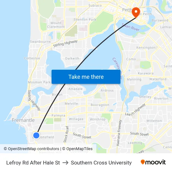 Lefroy Rd After Hale St to Southern Cross University map