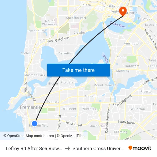 Lefroy Rd After Sea View St to Southern Cross University map