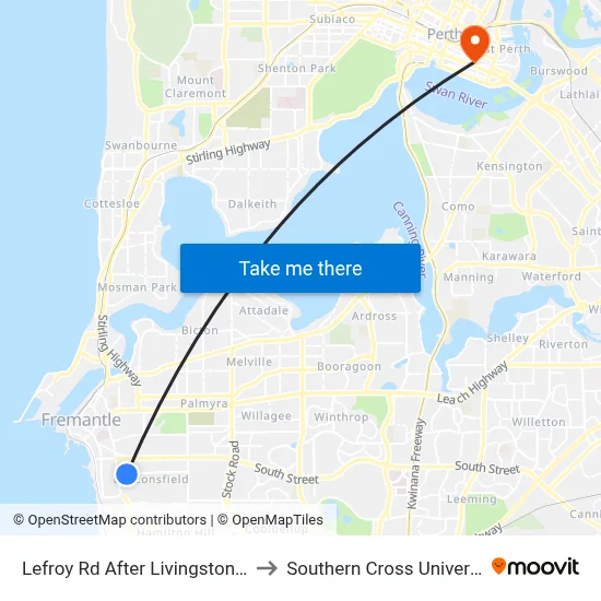 Lefroy Rd After Livingstone St to Southern Cross University map