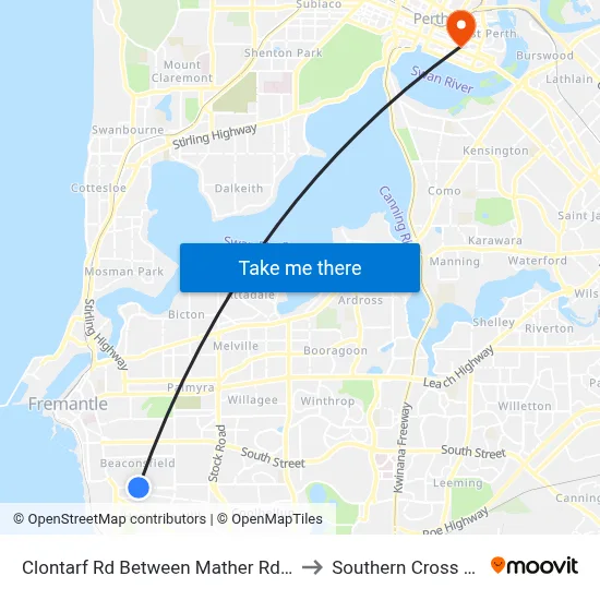Clontarf Rd Between Mather Rd And Parnell Rd to Southern Cross University map