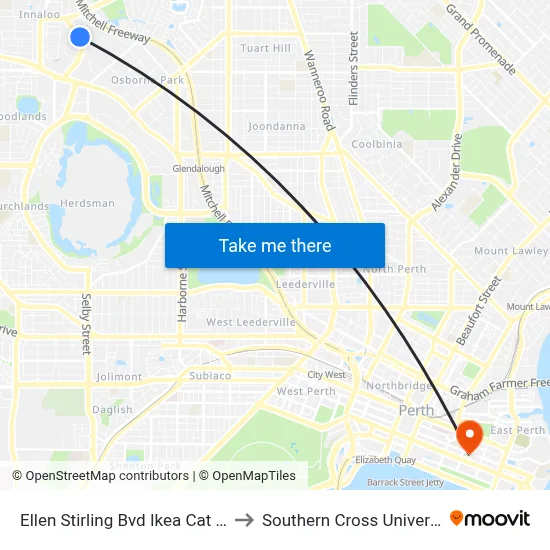 Ellen Stirling Bvd Ikea Cat Id 2 to Southern Cross University map
