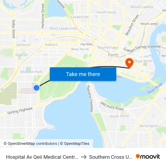Hospital Av Qeii Medical Centre Cat Id 115 to Southern Cross University map