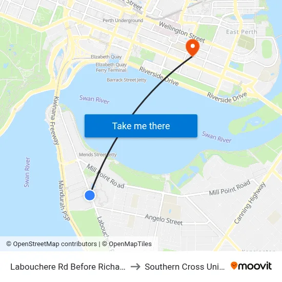 Labouchere Rd Before Richardson St to Southern Cross University map
