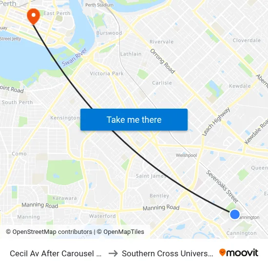Cecil Av After Carousel Rd to Southern Cross University map