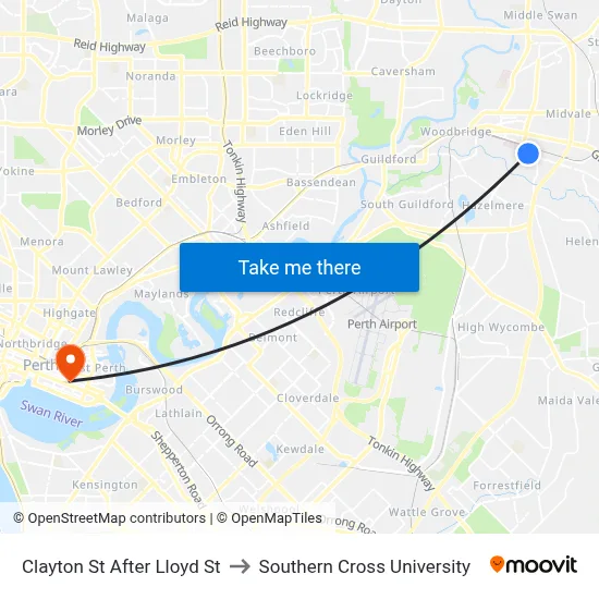 Clayton St After Lloyd St to Southern Cross University map