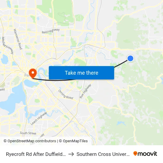 Ryecroft Rd After Duffield Rd to Southern Cross University map