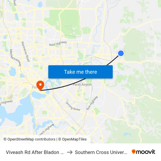 Viveash Rd After Bladon Wy to Southern Cross University map