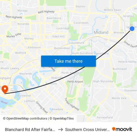 Blanchard Rd After Fairfax Rd to Southern Cross University map