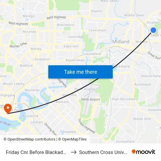 Friday Cnr Before Blackadder Rd to Southern Cross University map