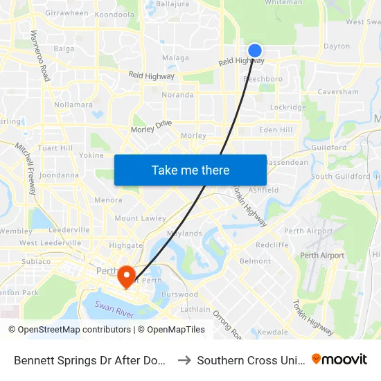 Bennett Springs Dr After Domatia Bvd to Southern Cross University map