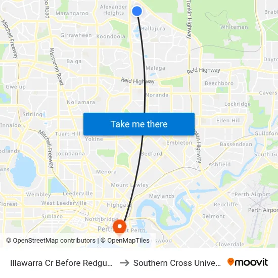 Illawarra Cr Before Redgum Dr to Southern Cross University map