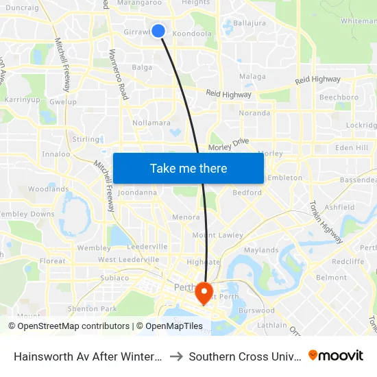 Hainsworth Av After Winterton Wy to Southern Cross University map
