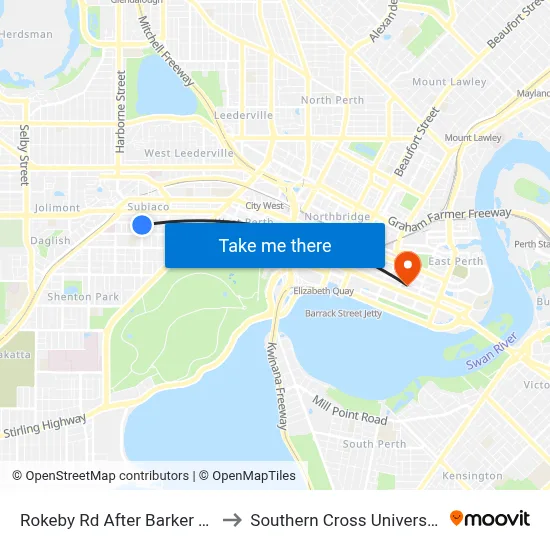 Rokeby Rd After Barker Rd to Southern Cross University map