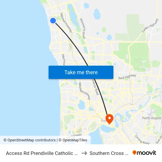 Access Rd Prendiville Catholic College Stand 3 to Southern Cross University map