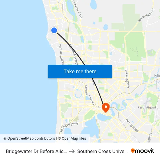 Bridgewater Dr Before Alicia St to Southern Cross University map