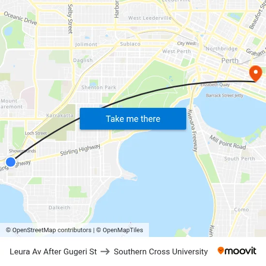 Leura Av After Gugeri St to Southern Cross University map