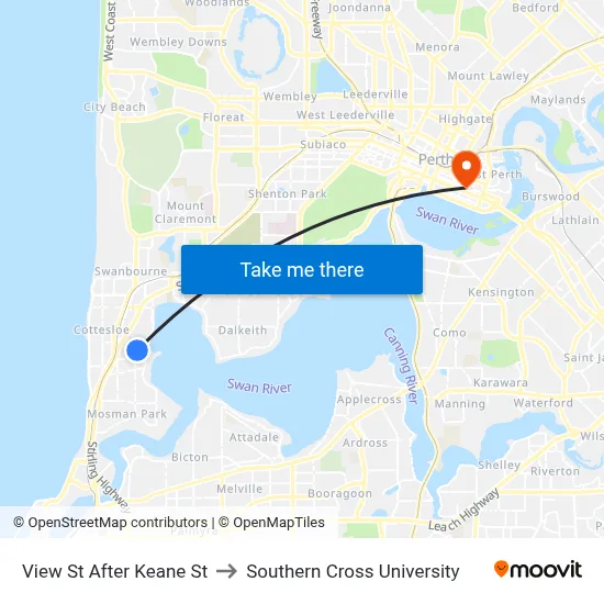 View St After Keane St to Southern Cross University map