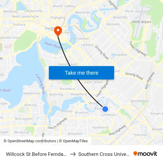 Willcock St Before Ferndale Cr to Southern Cross University map