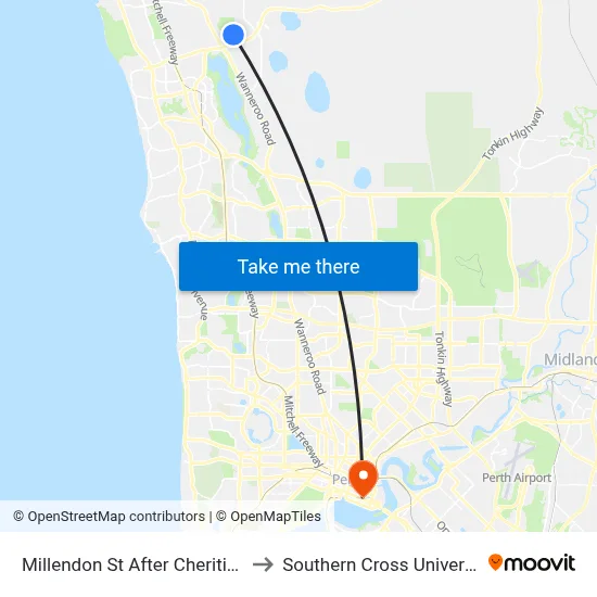 Millendon St After Cheritin Dr to Southern Cross University map