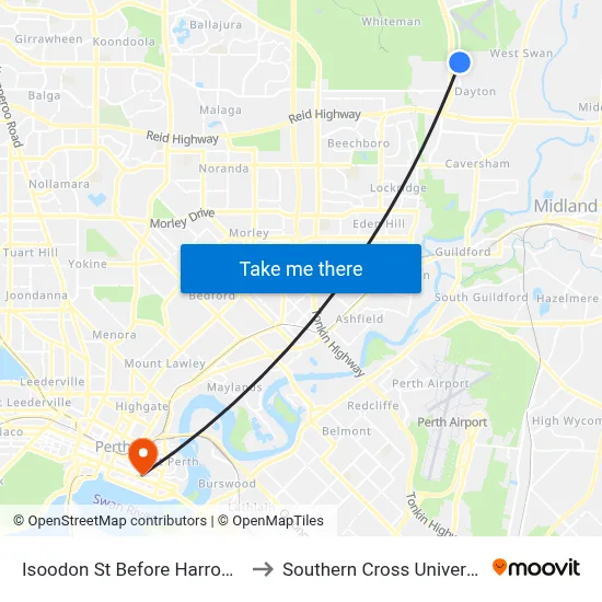 Isoodon St Before Harrow St to Southern Cross University map