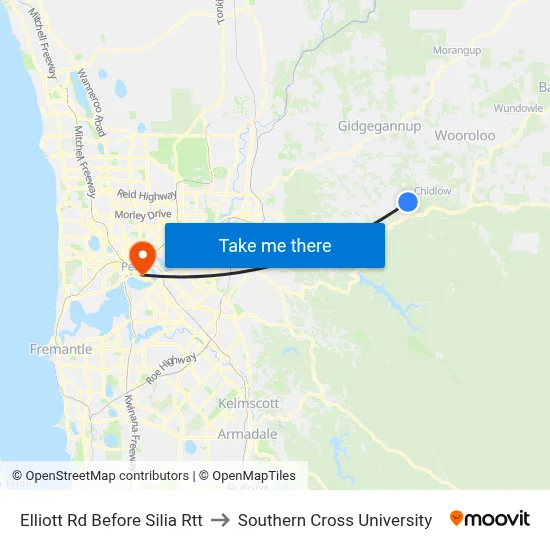 Elliott Rd Before Silia Rtt to Southern Cross University map