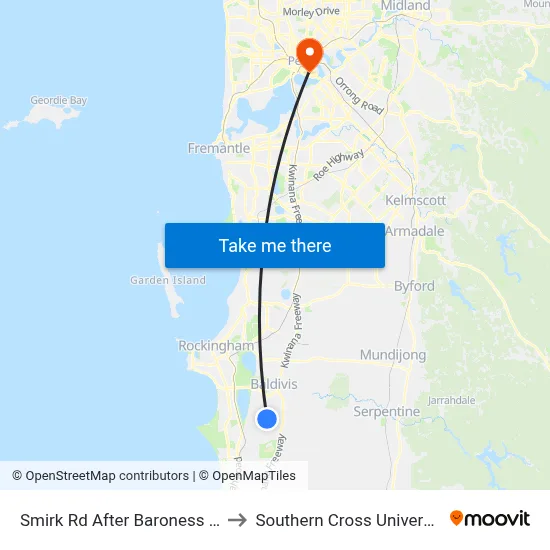 Smirk Rd After Baroness Rd to Southern Cross University map