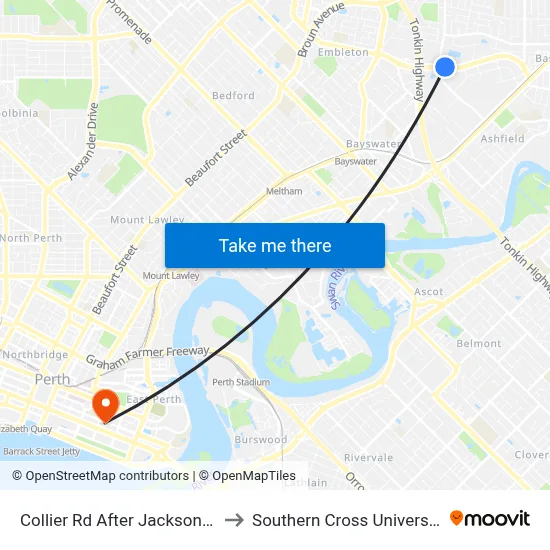 Collier Rd After Jackson St to Southern Cross University map