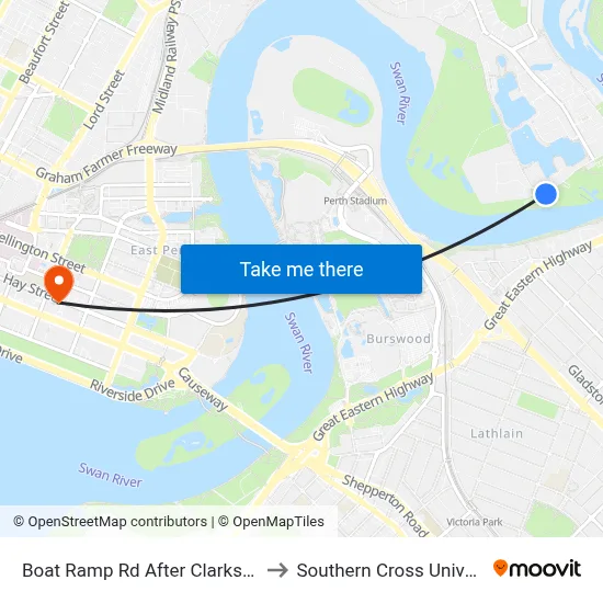 Boat Ramp Rd After Clarkson Rd to Southern Cross University map