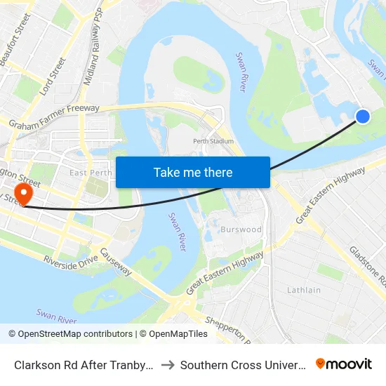Clarkson Rd After Tranby Rd to Southern Cross University map