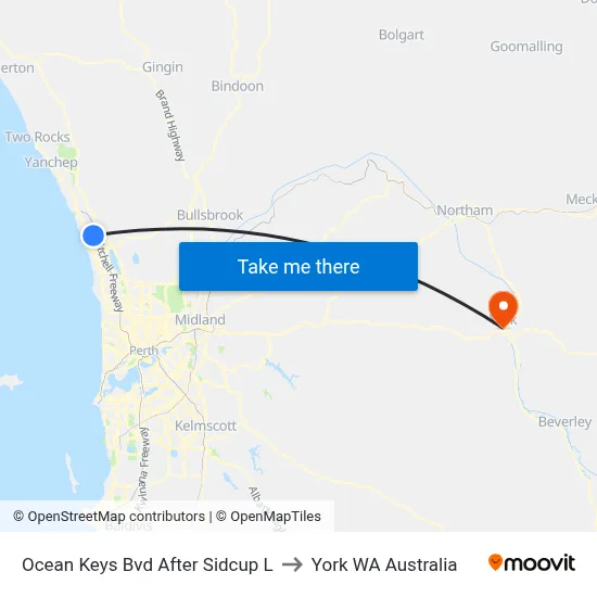 Ocean Keys Bvd After Sidcup L to York WA Australia map