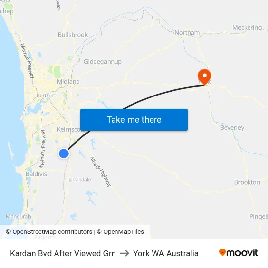 Kardan Bvd After Viewed Grn to York WA Australia map
