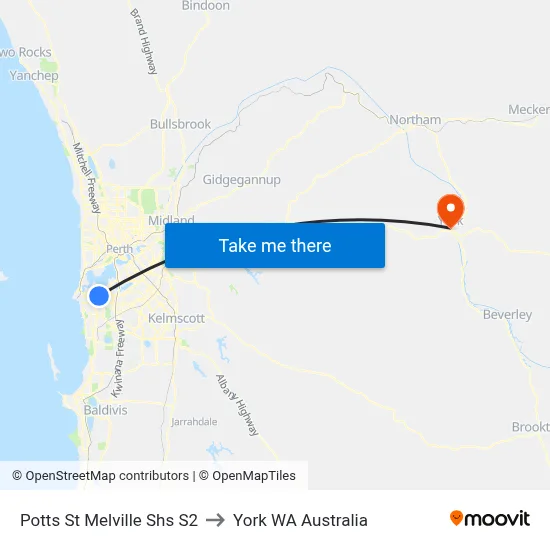 Potts St Melville Shs S2 to York WA Australia map