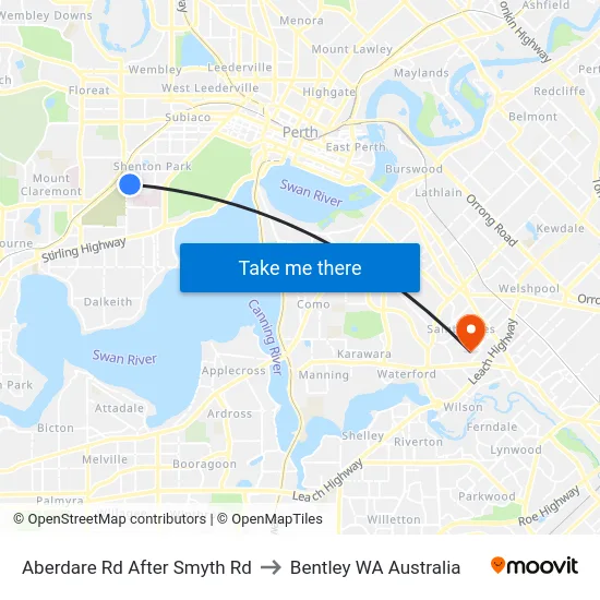 Aberdare Rd After Smyth Rd to Bentley WA Australia map
