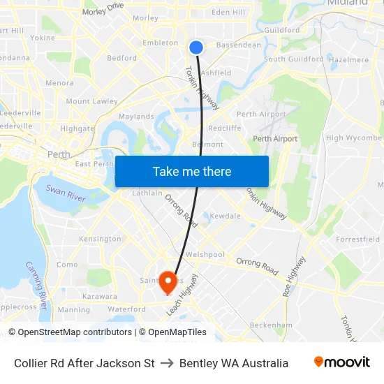 Collier Rd After Jackson St to Bentley WA Australia map