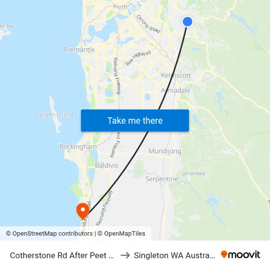 Cotherstone Rd After Peet Rd to Singleton WA Australia map