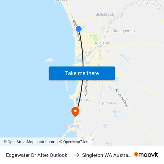 Edgewater Dr After Outlook Dr to Singleton WA Australia map