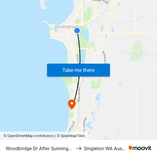 Woodbridge Dr After Sunningdale Cir to Singleton WA Australia map