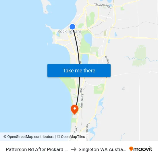 Patterson Rd After Pickard Av to Singleton WA Australia map