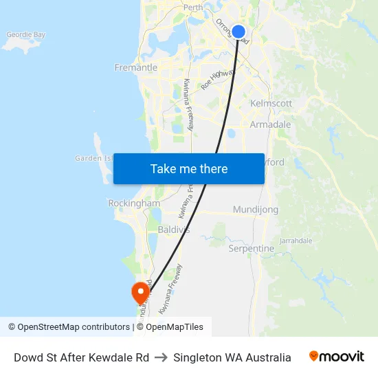 Dowd St After Kewdale Rd to Singleton WA Australia map