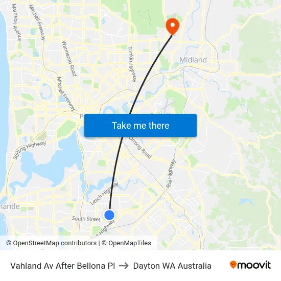 Vahland Av After Bellona Pl to Dayton WA Australia map