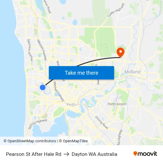 Pearson St After Hale Rd to Dayton WA Australia map